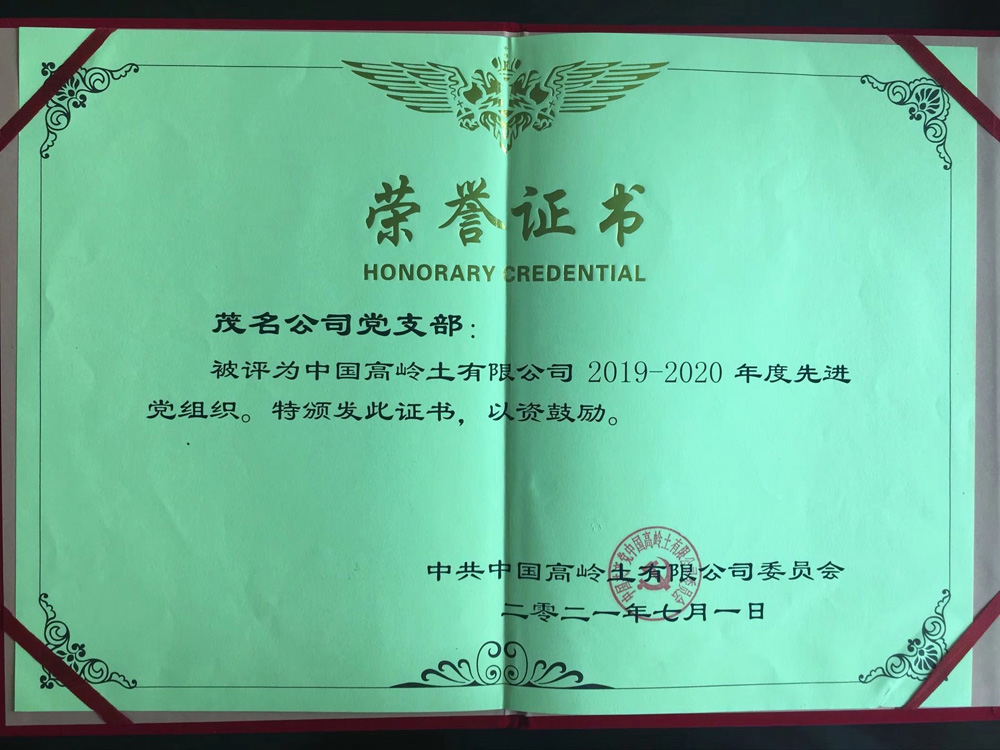 2019-2020年度先进党组织